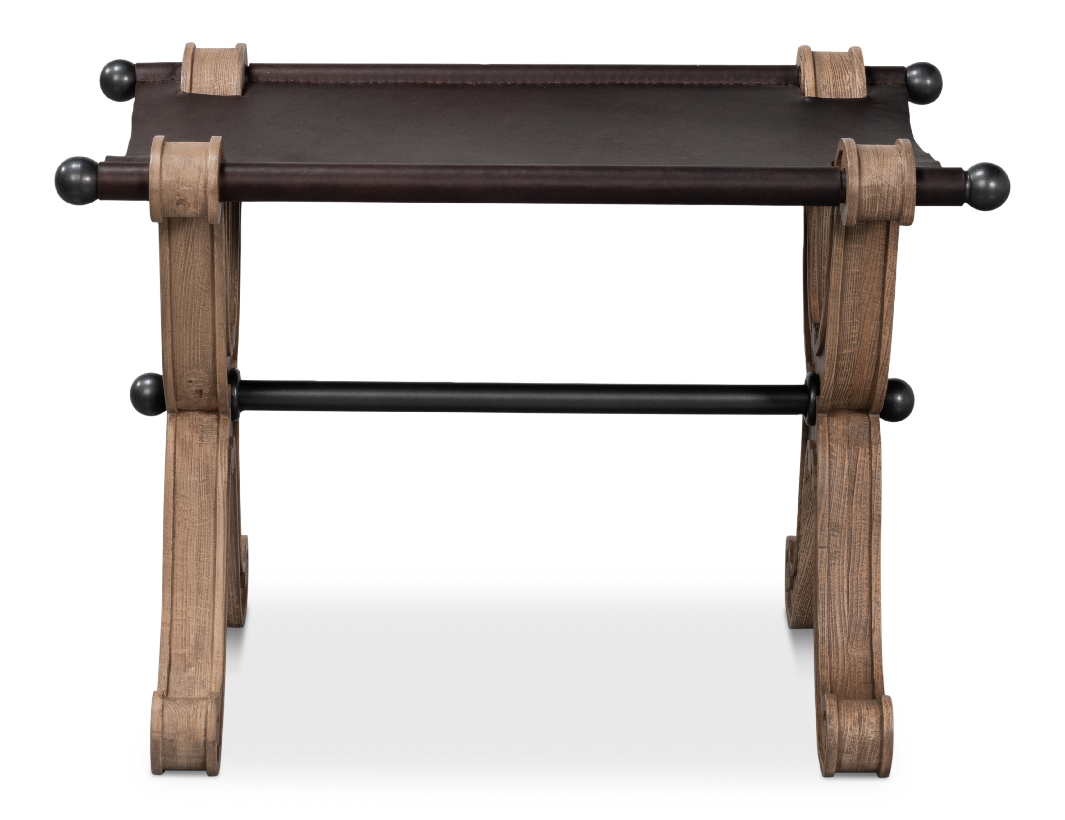 Joyner Equestrian Bench, Seating by Sarreid, 28" length x 18" width x 20" height View 2
