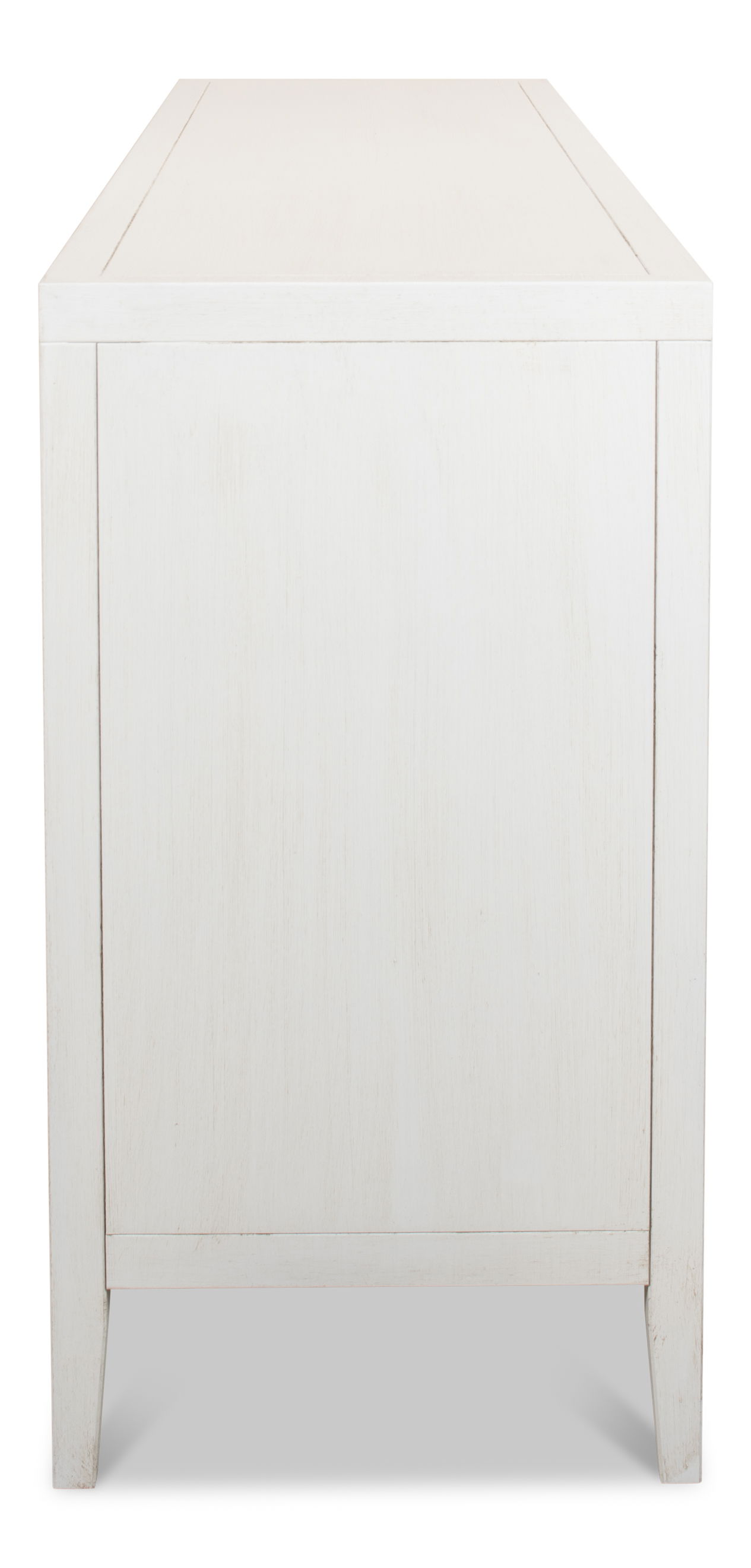 Blanco 4 Door Buffet, Cortina White, Cabinets & Sideboard by Sarreid, 80" length x 18" width x 34" height View 4