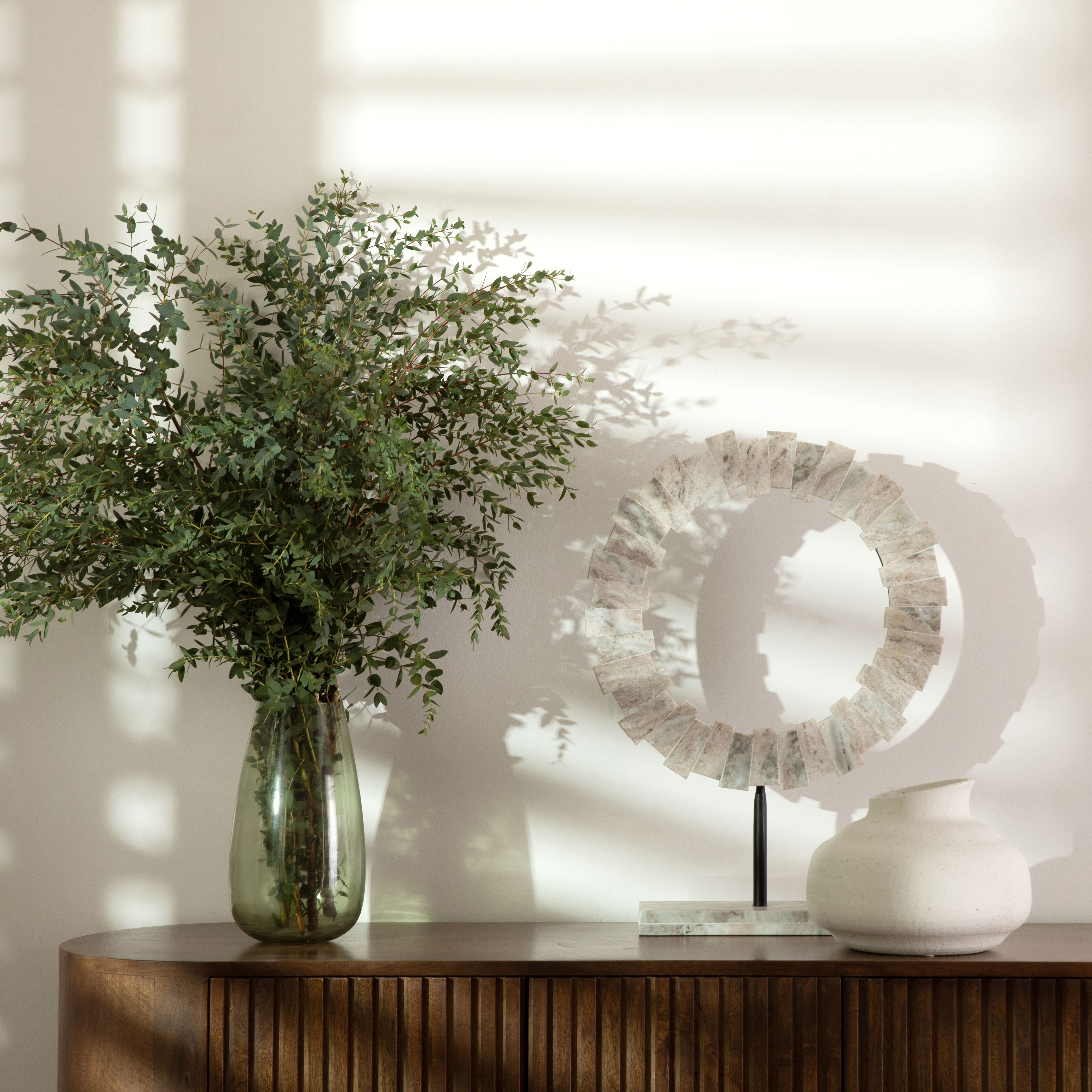 Susanna Vase White, Decor by Dovetail, 10" width x 7.5" height x 10" depth View 3