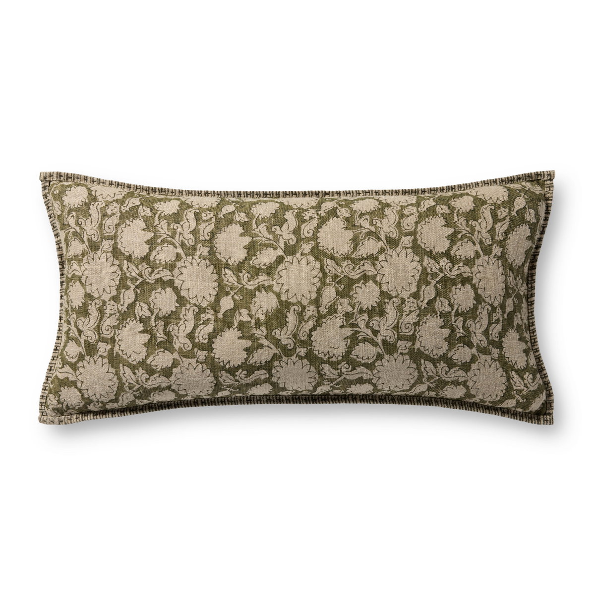 Loloi Green Pillow, Decorative Pillow, 12" length x 27" width View 1