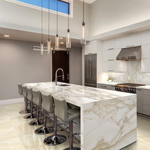 Online Designer Combined Living/Dining TileBarXL Marmi Slim Bernini Oro 60"x120" Polished Porcelain Slab