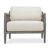 Borneo White Outdoor Lounge Chair, Outdoor Accent Chair by Uttermost, 2'8" width x 2'5" height x 2'8" depth thumbnail 1