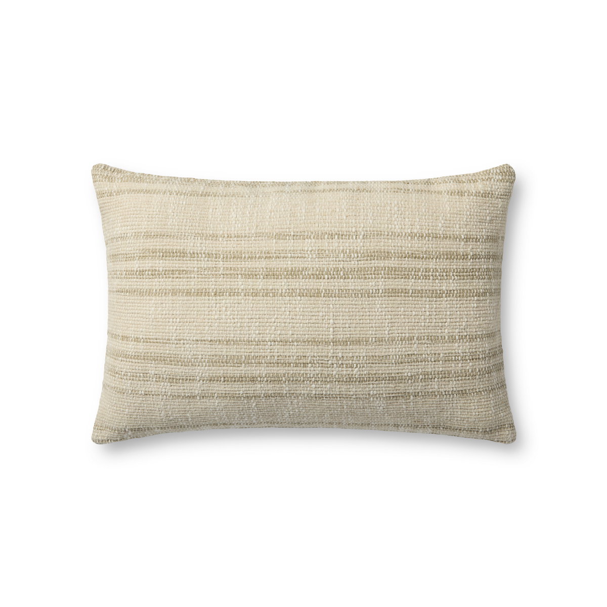 Brigette Romanek x Loloi Beige Pillow, Decorative Pillow, 13" length x 21" width View 1