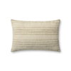 Brigette Romanek x Loloi Beige Pillow, Decorative Pillow, 13" length x 21" width thumbnail 1