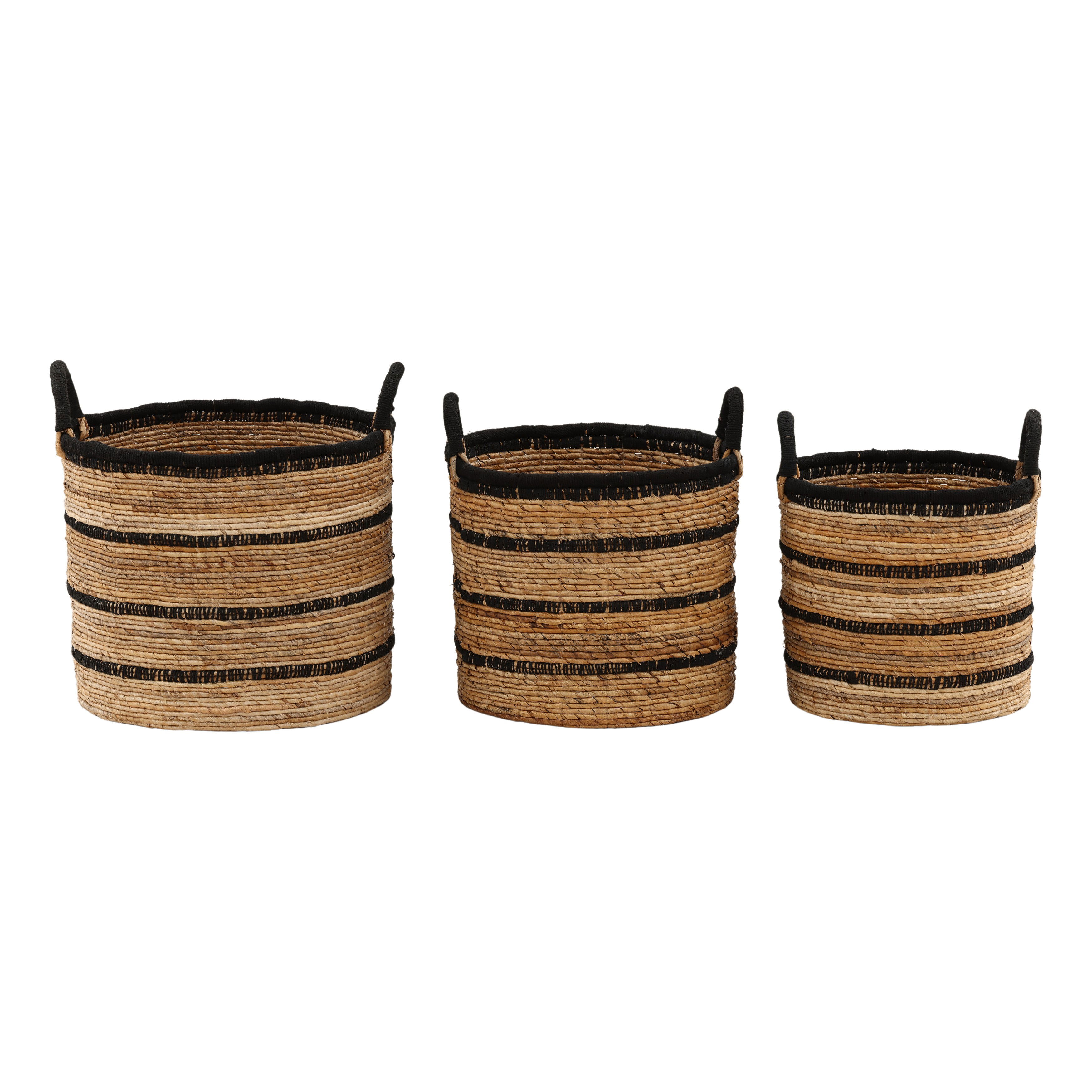 Wichita Basket Set of 3, Bins & Basket by Dovetail, 18.25" width x 19.2" height x 18.25" diameter x 18.25" depth View 1