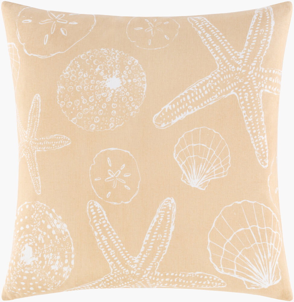 Sea Life Accent Pillow Down, Decorative Pillow by Surya, 18" length x 18" width