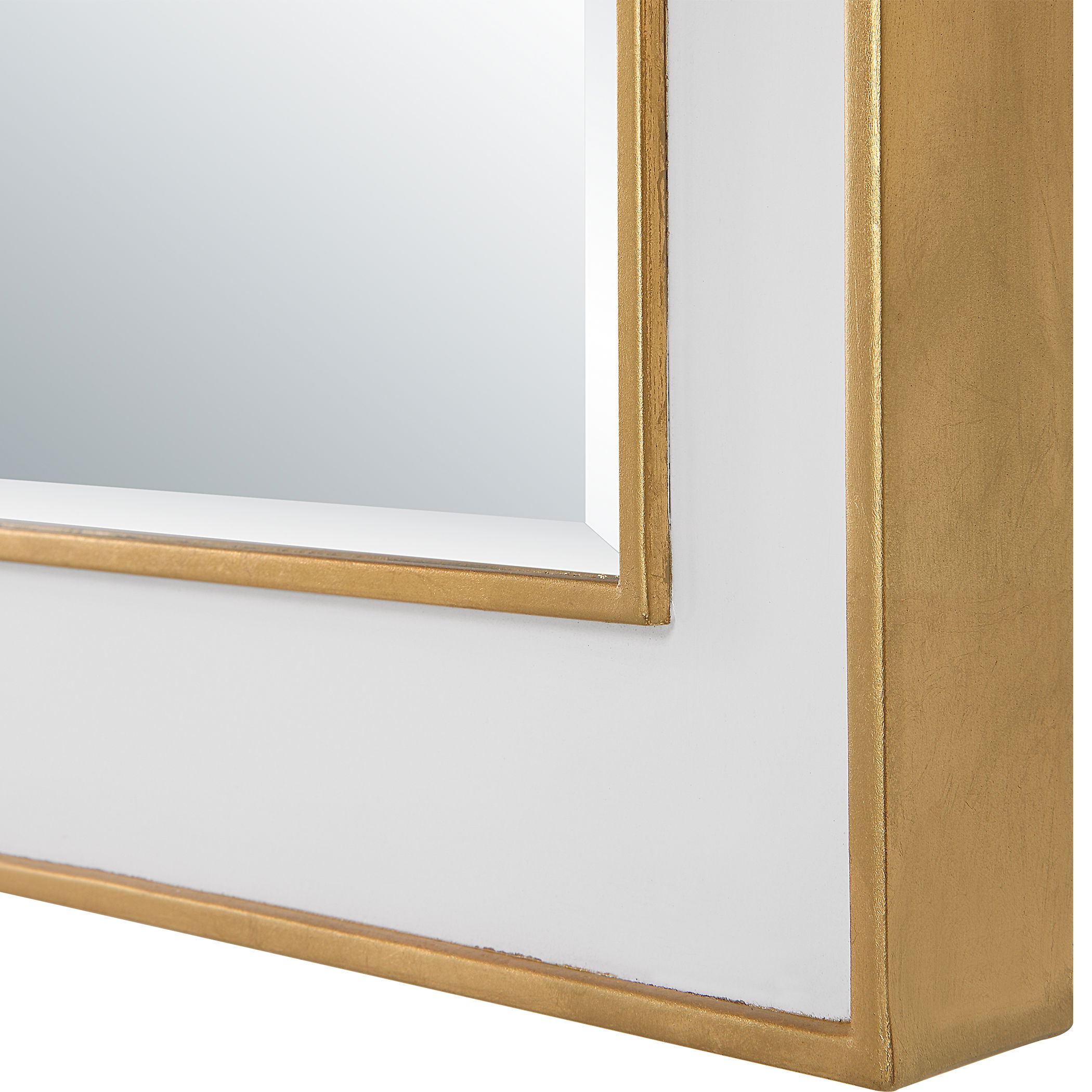 Crisanta Gloss White Arch Mirror large image 