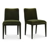 Calla Dining Chair Green Velvet - Set Of Two, by Moe's Home, 20.5" width x 33" height x 23.5" depth thumbnail 2