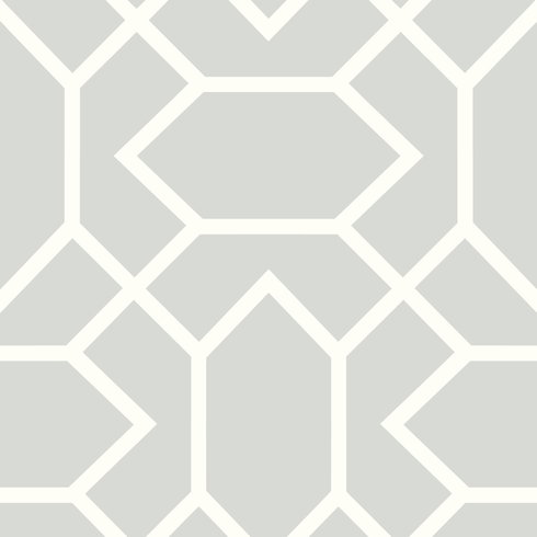 Modern Geometric Light Grey Peel & Stick Wallpaper