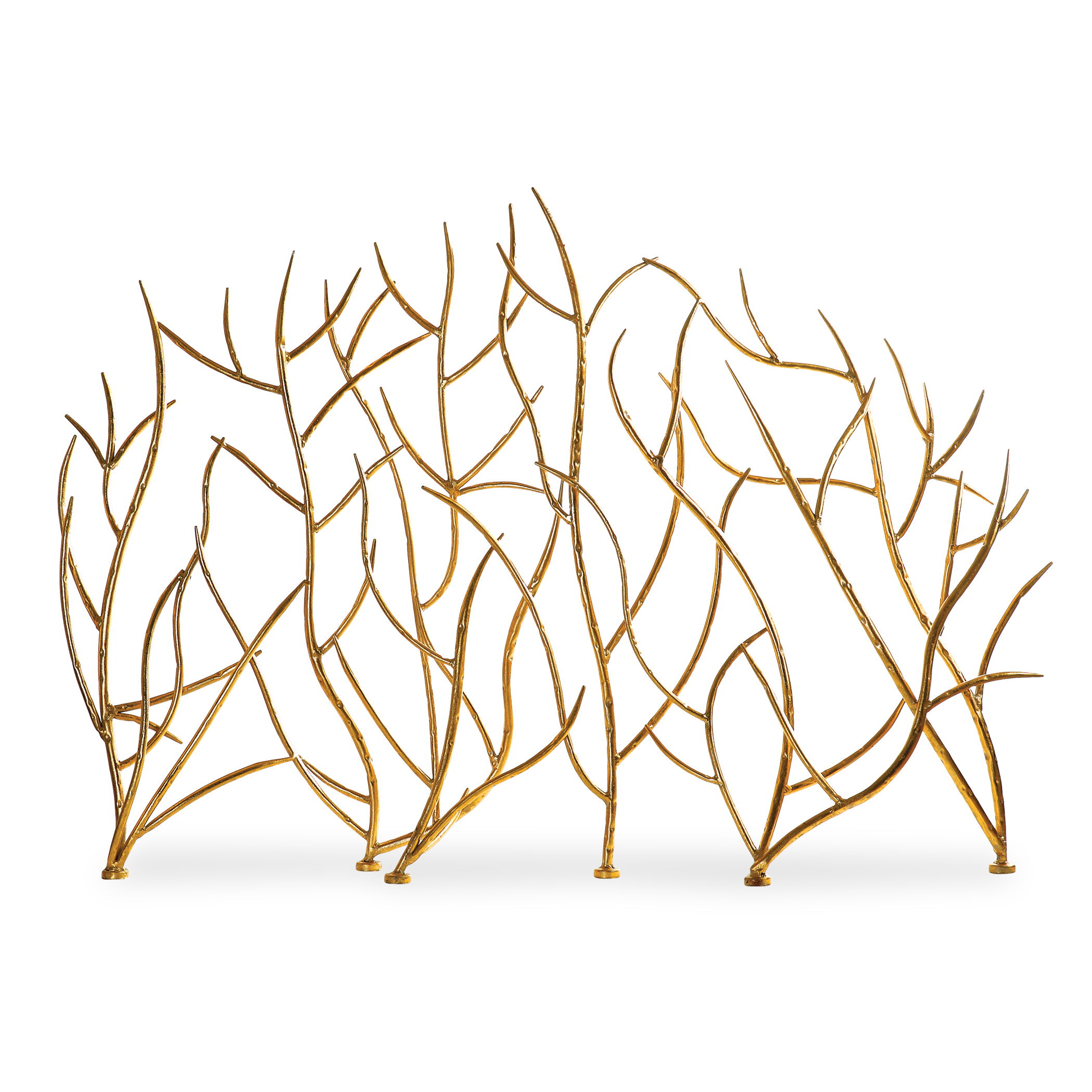 Gold Branches Decorative Fireplace Screen large image 