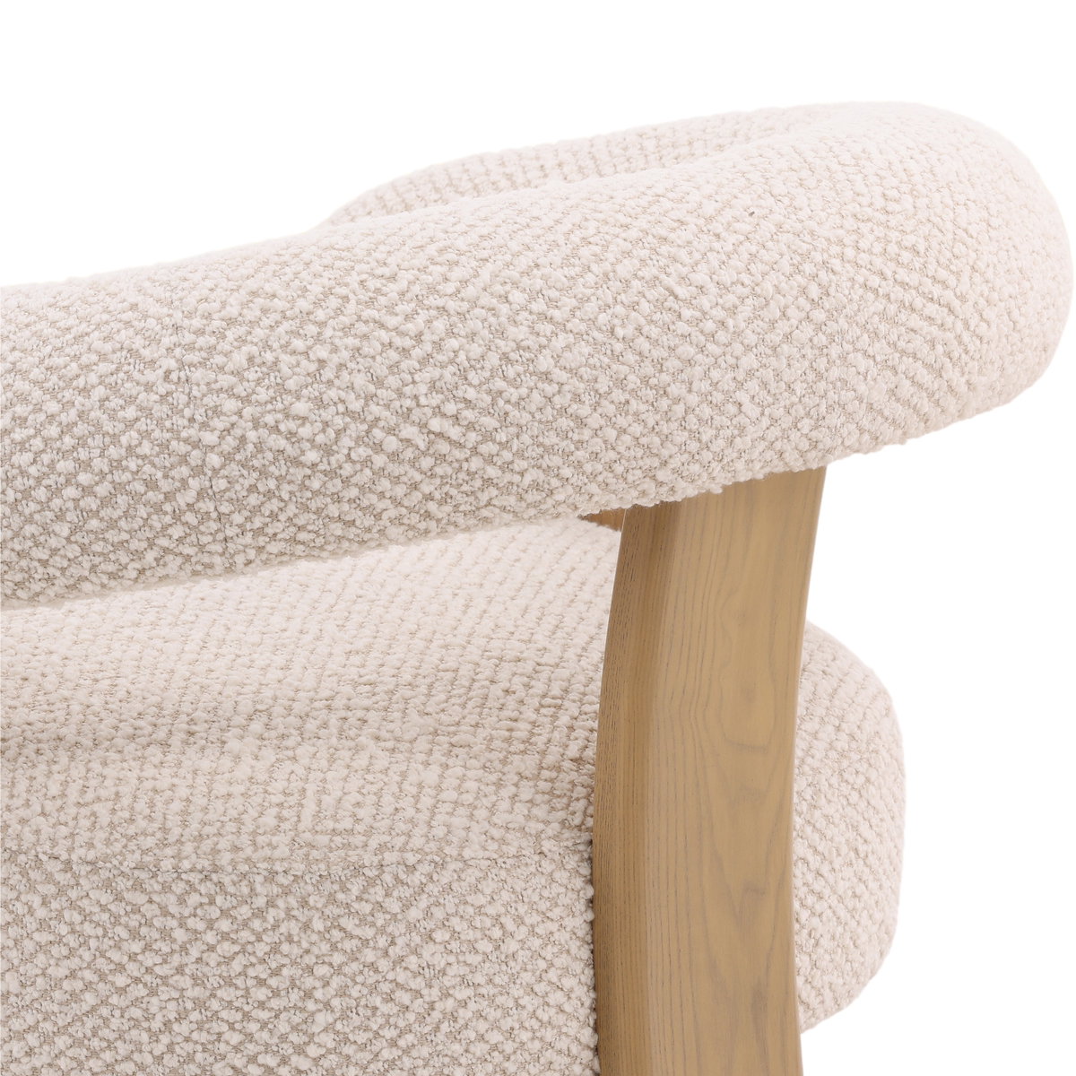 Frankie Occasional Chair Cream, Accent Chair by Dovetail, 34.75" width x 29.75" height x 28.5" depth View 5
