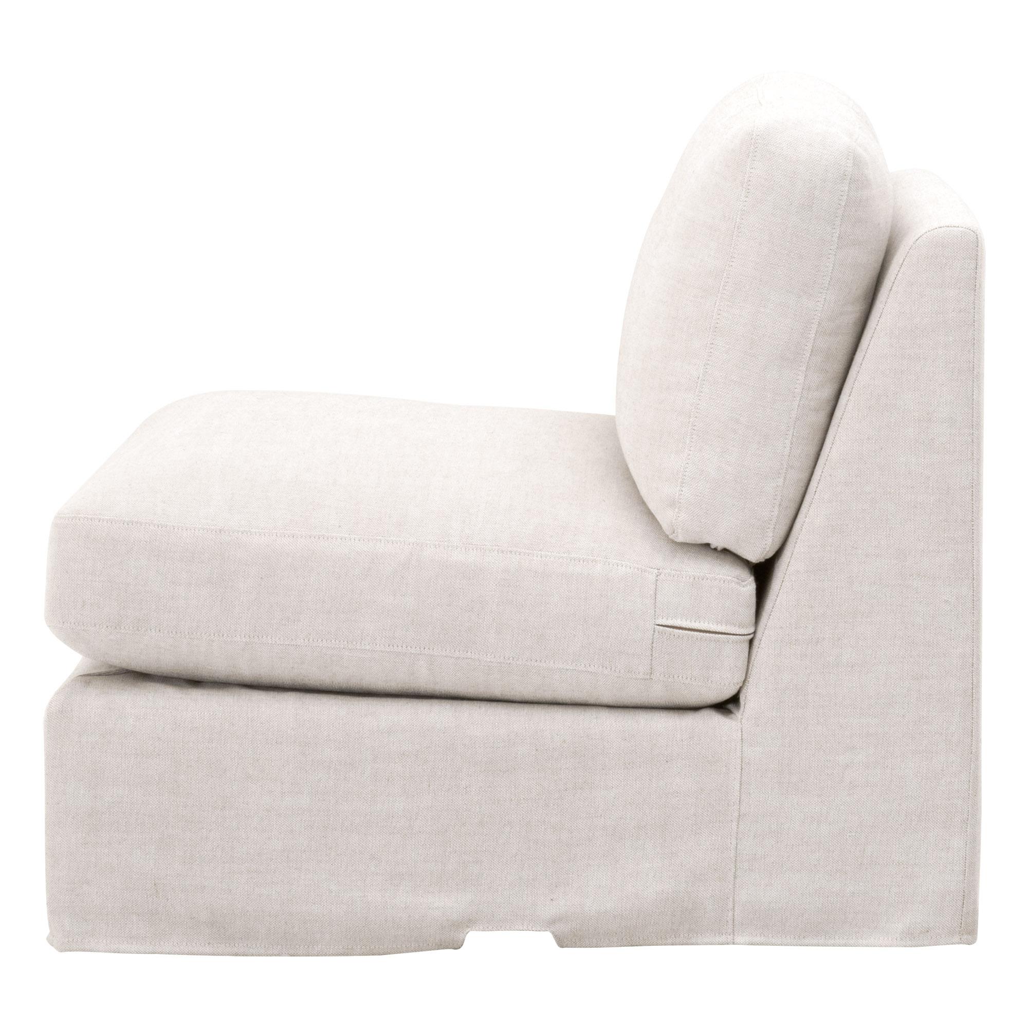Lena Modular Slipcover 1-Seat Armless Chair large image 