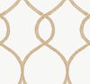Laurel Leaf Ogee Gold Wallpaper, by York Wall, 27' length x 2'3" width x 0.02" depth thumbnail 1