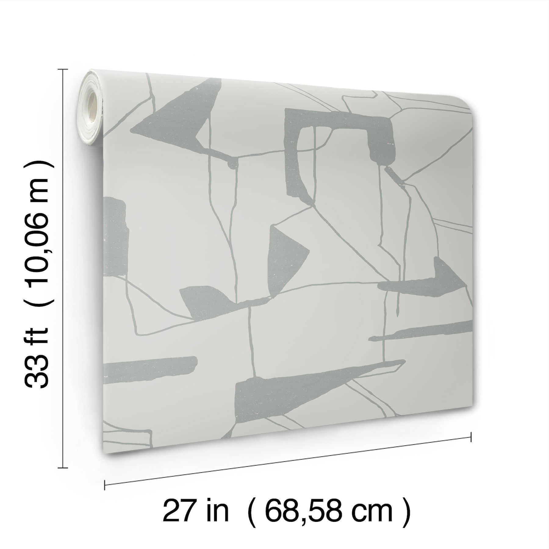 Abstract Geo Fog & Silver Wallpaper large image 