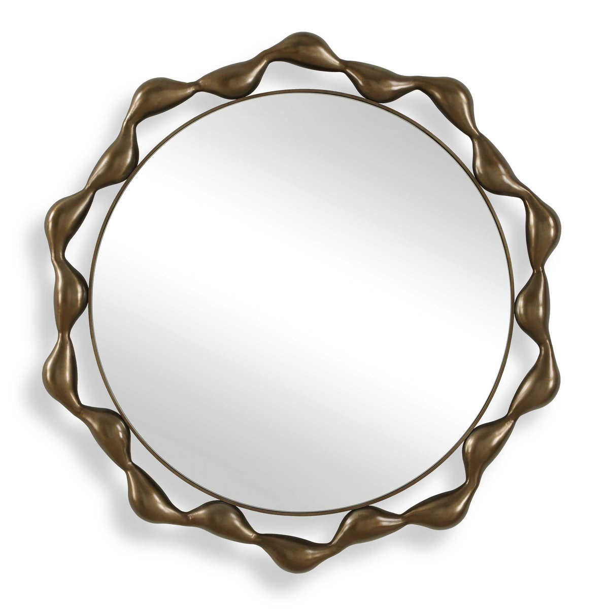 Remolino Round Bronze Mirror, by Uttermost, 36" width x 36" height x 2.5" depth View 1