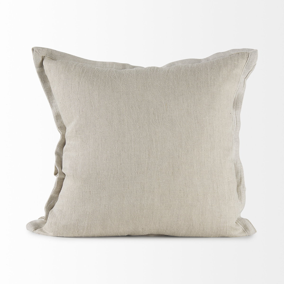 Mae 20L x 20W Beige Fabric Pillow Cover, Decorative Pillow by Mercana, 20" length x 20" width x 0.2" height View 5