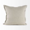 Mae 20L x 20W Beige Fabric Pillow Cover, Decorative Pillow by Mercana, 20" length x 20" width x 0.2" height thumbnail 5
