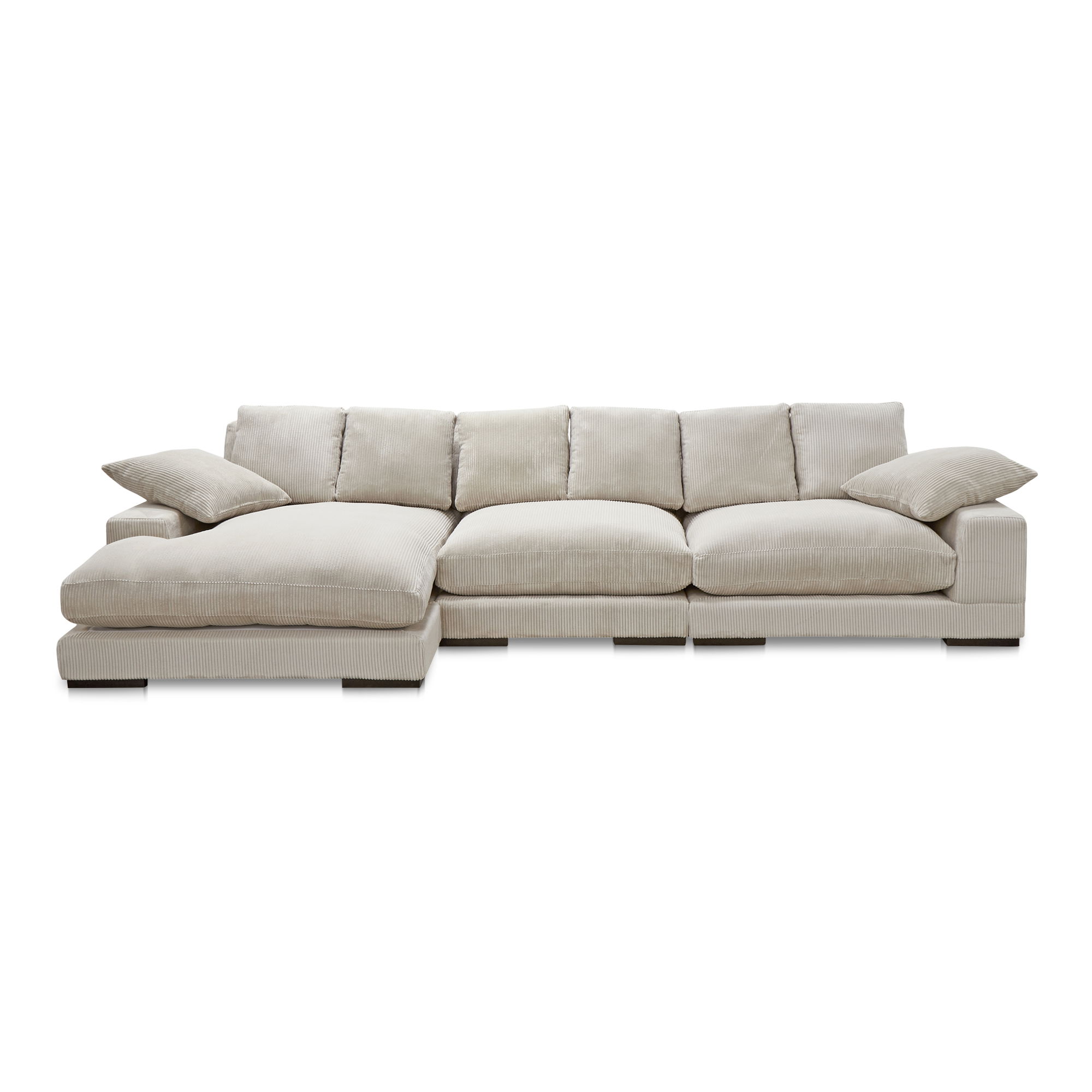Plunge Large Sectional Cappuccino, Sectional Sofa by Moe's Home, 147.5" width x 34" height x 46" depth View 1