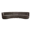 Yoon Compass Modular Sectional, Sectional Sofa by Moe's Home, 151" width x 32" height x 57.75" depth thumbnail 1