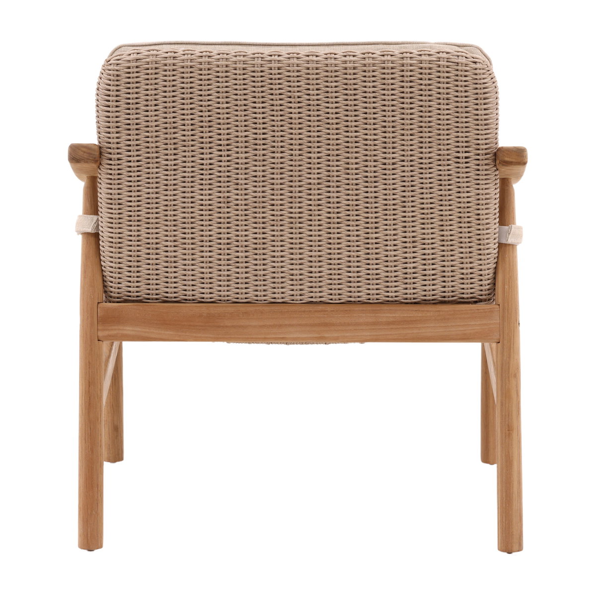 Wembley Outdoor Occasional Chair Beige, Accent Chair by Dovetail, 28" width x 31.5" height x 29.25" depth View 4
