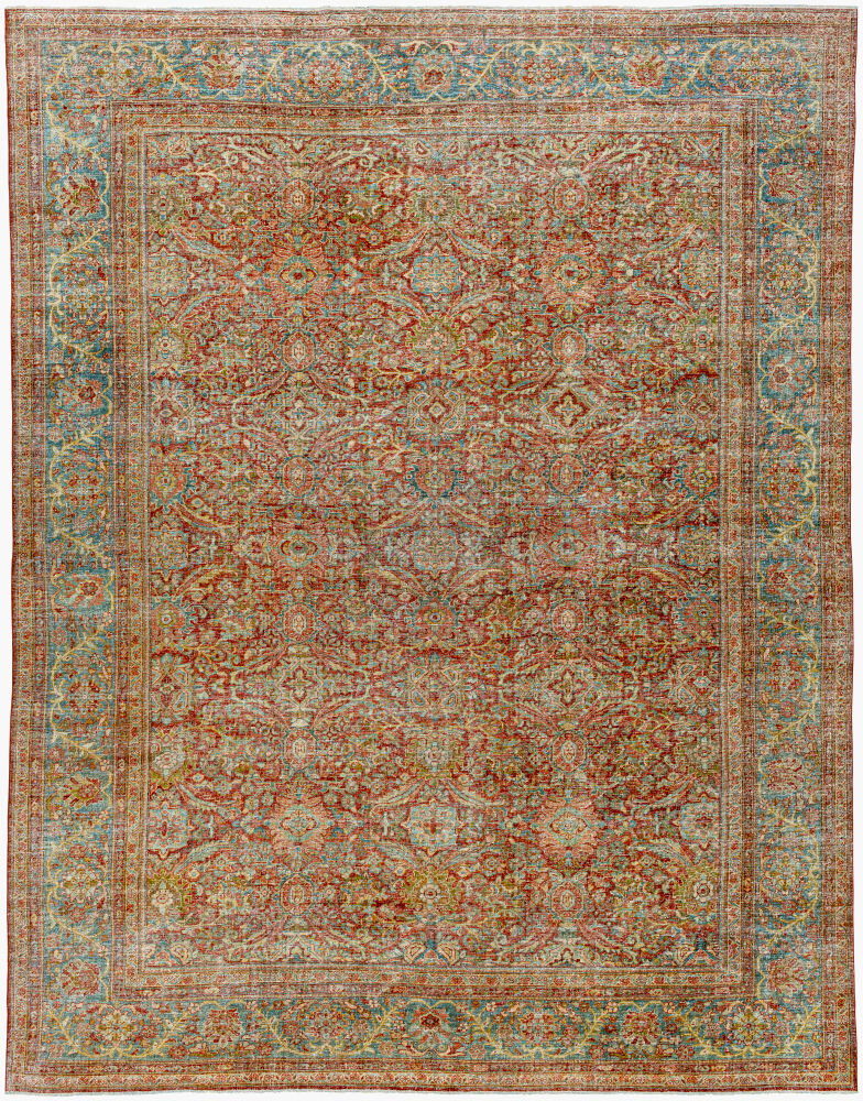 Antique One of a Kind Handmade Rug, by Surya, 13'4.63" length x 10'4.41" width