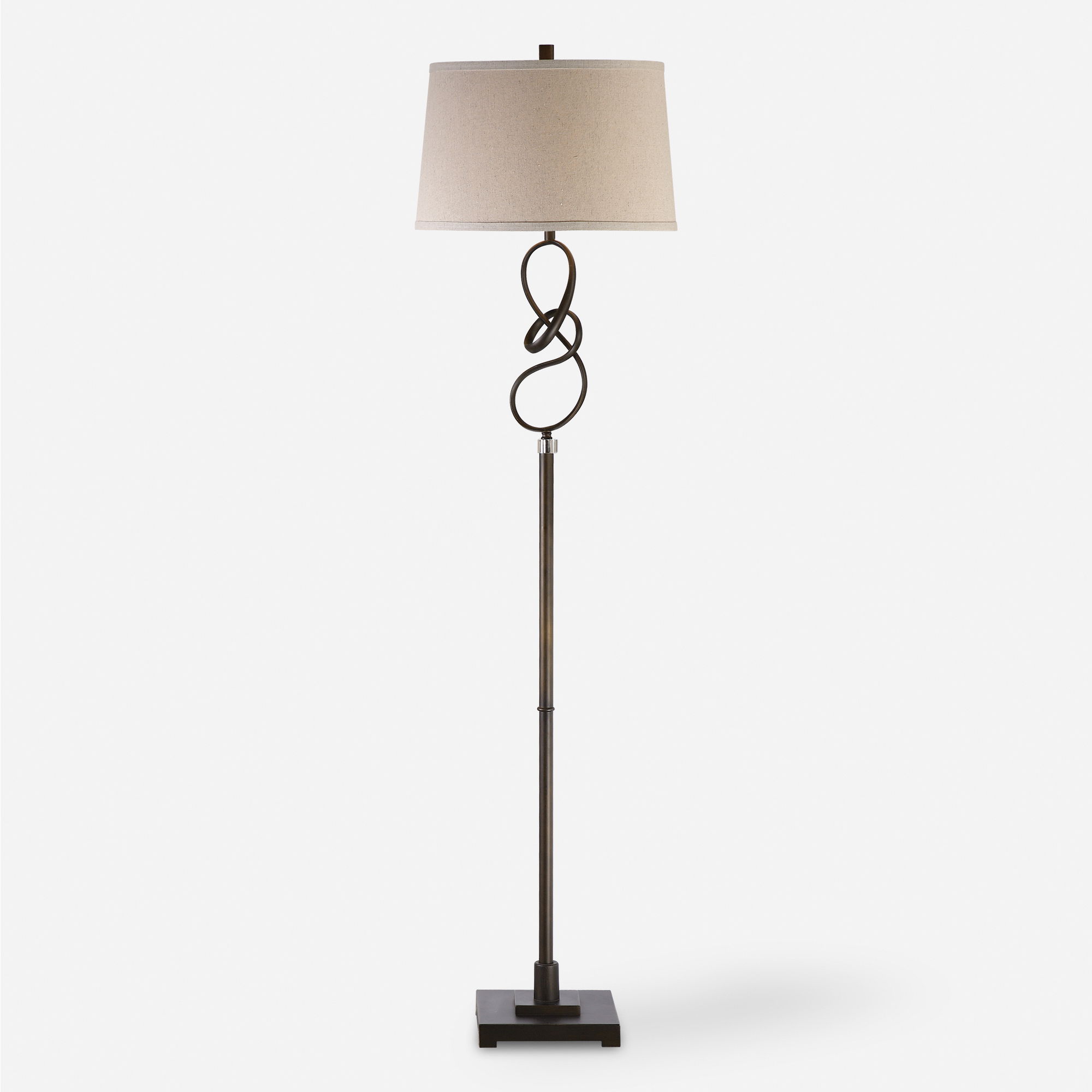 Tenley Twisted Bronze Floor Lamp large image 