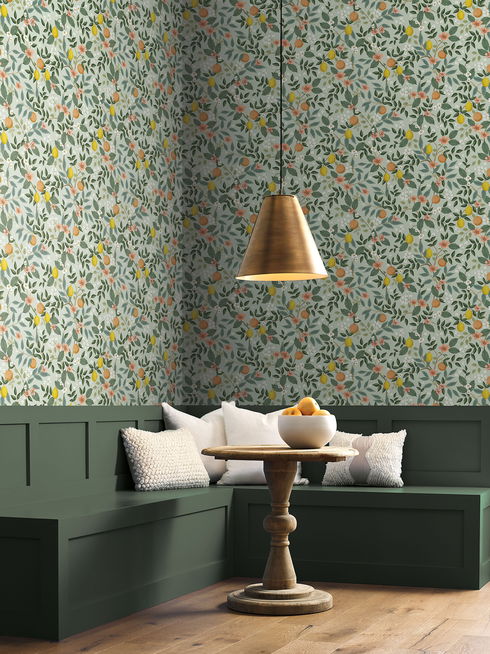 Citrus Grove Mint Peel & Stick Wallpaper