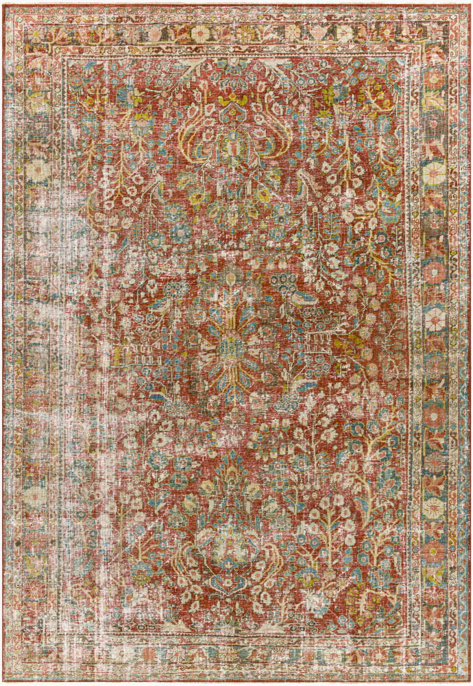 Antique One of a Kind Handmade Rug, by Surya, 9'8" length x 6'9" width