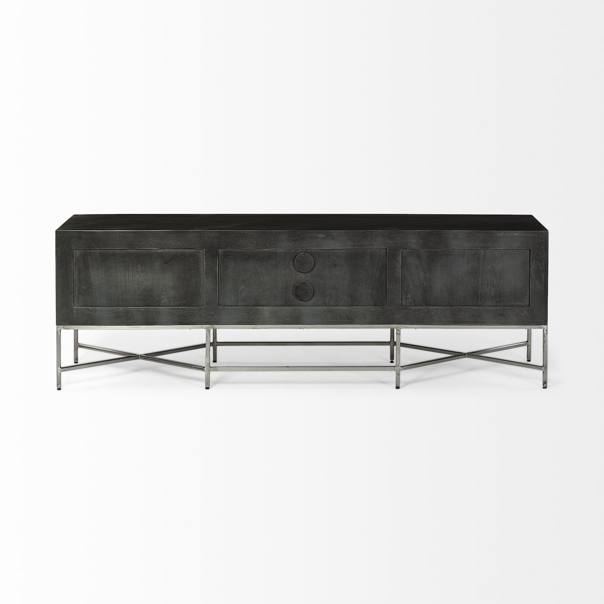 Hogarth I Dark Brown Solid Wood TV Stand Media Console with Storage, TV up to 81', by Mercana, 70.5" length x 16" width x 23.25" height View 7