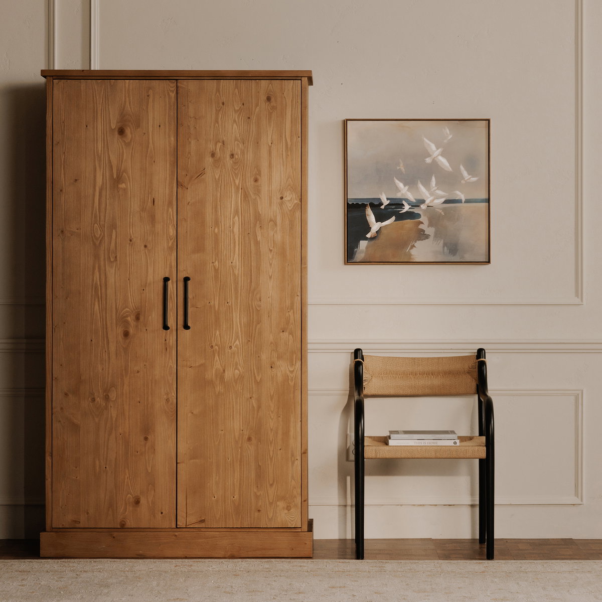 Kenny Dining Chair Black, by Moe's Home, 22" width x 32" height x 21" depth View 8