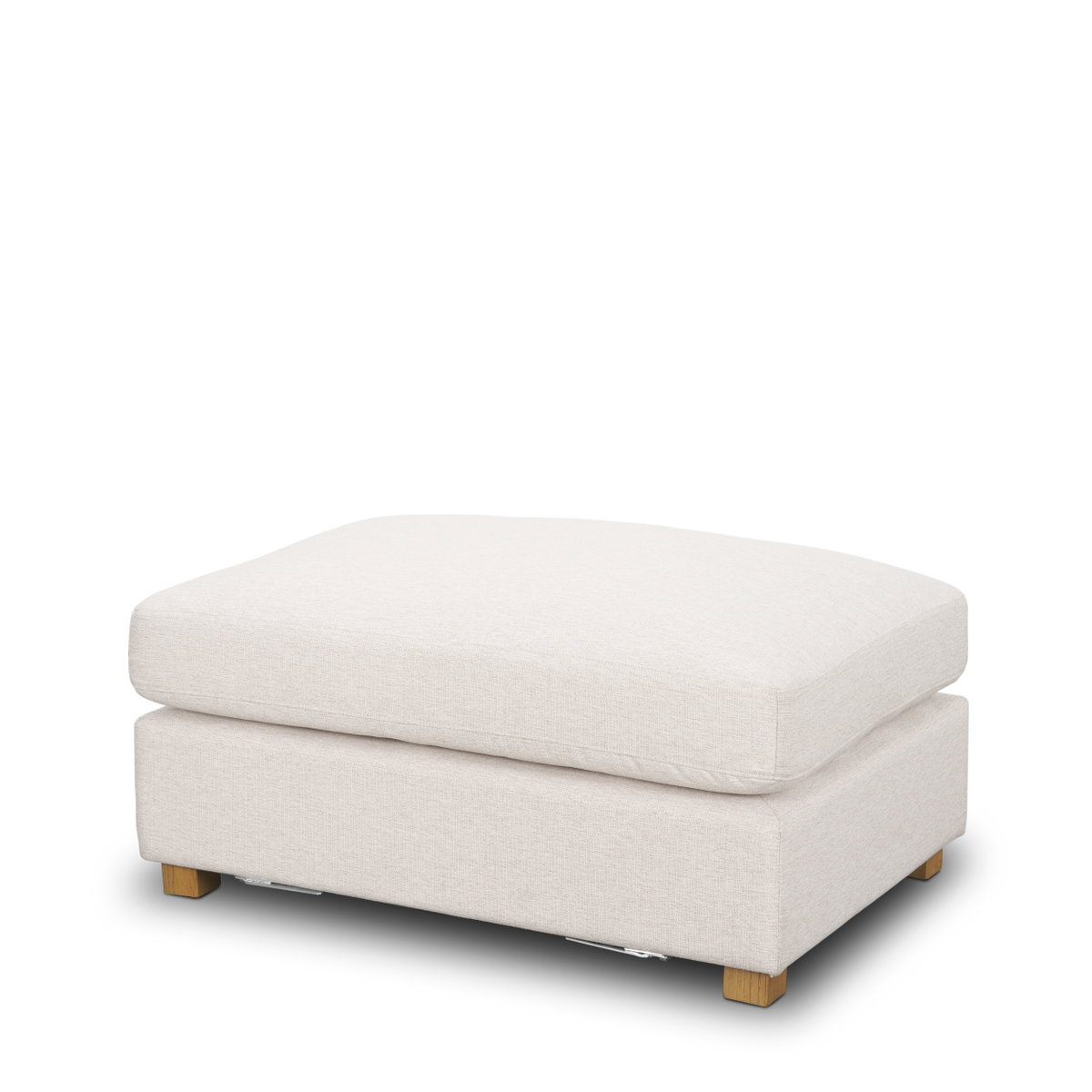 Halston Small Ottoman Oatmeal Performance Fabric, Sectional Sofa by Mercana, 38.5" length x 26.5" width x 19" height View 1
