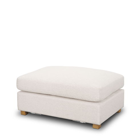 Halston Small Ottoman Oatmeal Performance Fabric