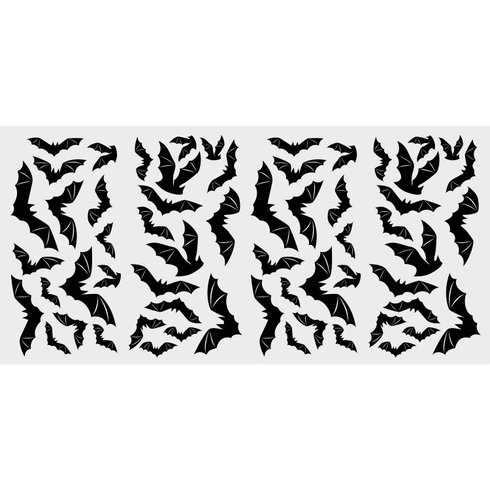 Halloween Black Bats Wall Decals