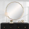Aneta Large Gold Round Mirror thumbnail 5