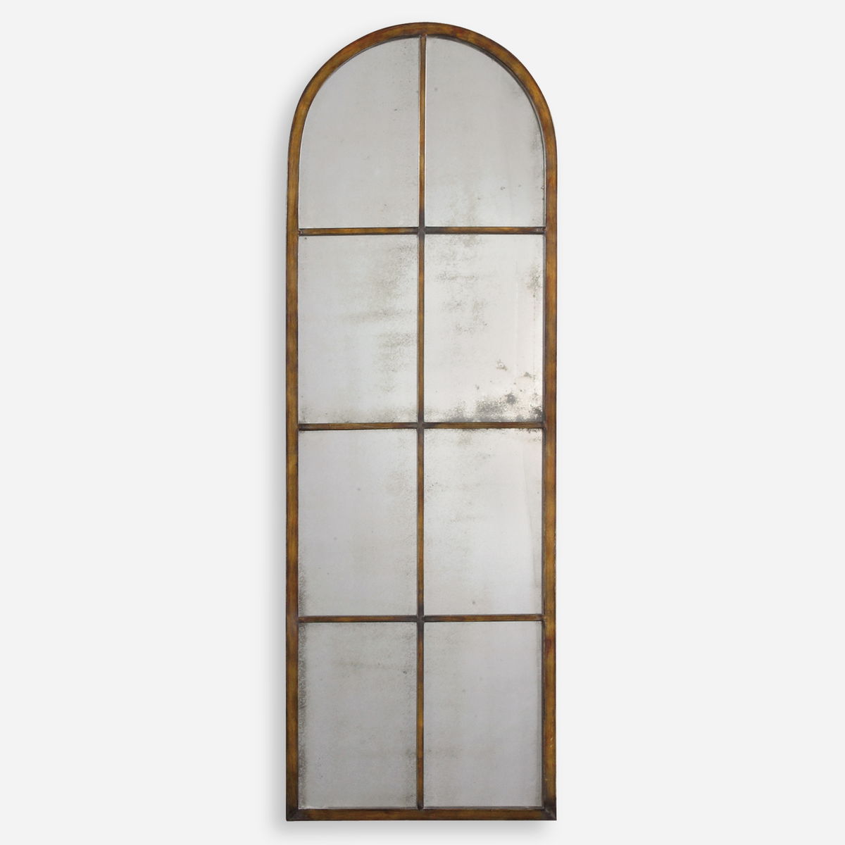Amiel Arched Brown Mirror, by Uttermost, 16.5" width x 50" height x 1.37" depth View 1