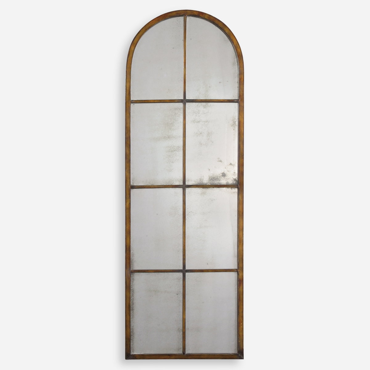 Amiel Arched Brown Mirror, by Uttermost, 16.5" width x 50" height x 1.37" depth View 1