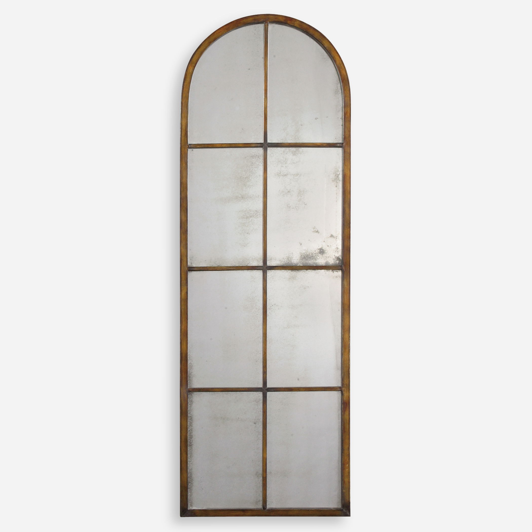 Amiel Arched Brown Mirror large image 