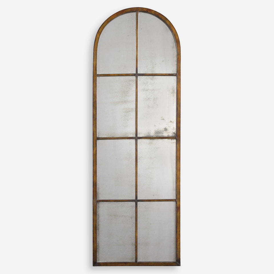 Amiel Arched Brown Mirror