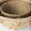 Sonam Set of 2 Beige Paper Mache Spiked Bowls, Decorative Bowl by Mercana, 18" length x 18" width x 8" height thumbnail 7