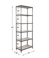 Baldwin Industrial Etagere, Furniture by Uttermost, 31" width x 87" height x 16" depth thumbnail 3