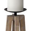 Astra Small Light Brown Wood Pedestal Base Table Candle Holder thumbnail 4