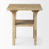 Candace Light Wood Bridge Accent Table, Side & End Table by Mercana, 20" length x 20" width x 22" height thumbnail 3