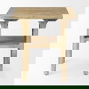 Candace Light Wood Bridge Accent Table, Side & End Table by Mercana, 20" length x 20" width x 22" height thumbnail 3