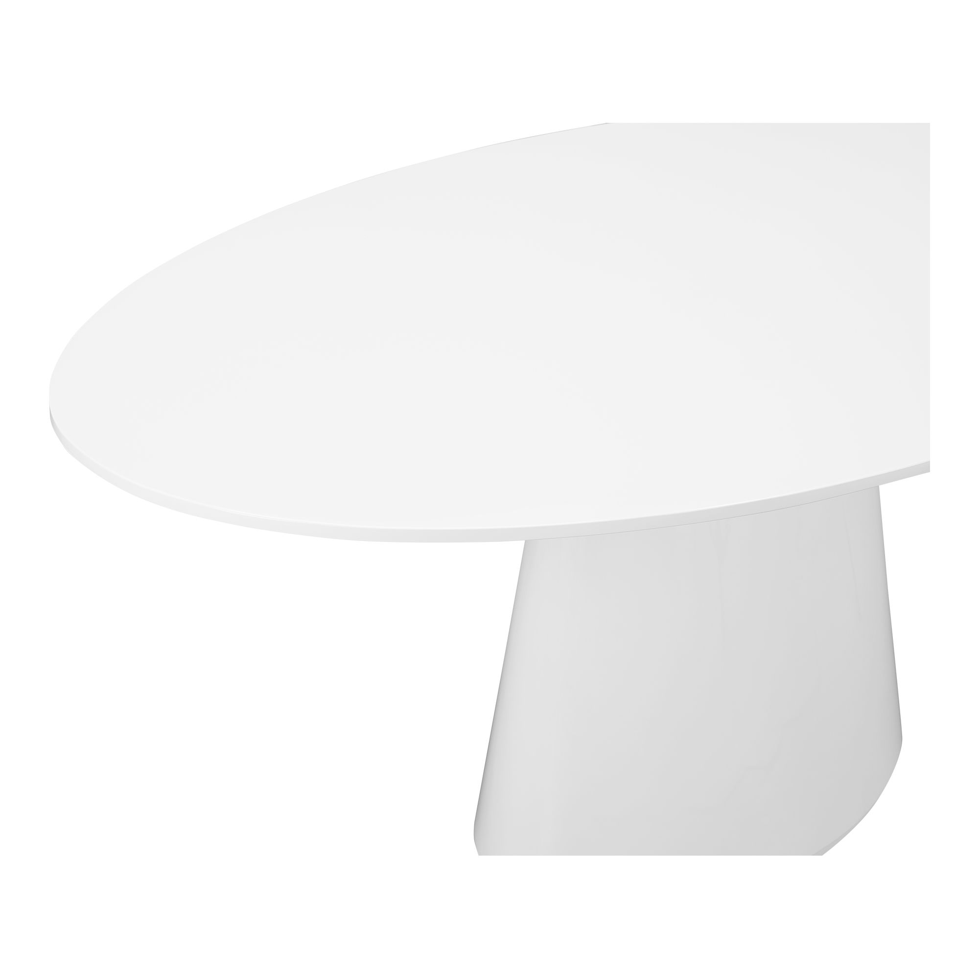 Otago Oval Dining Table White large image 