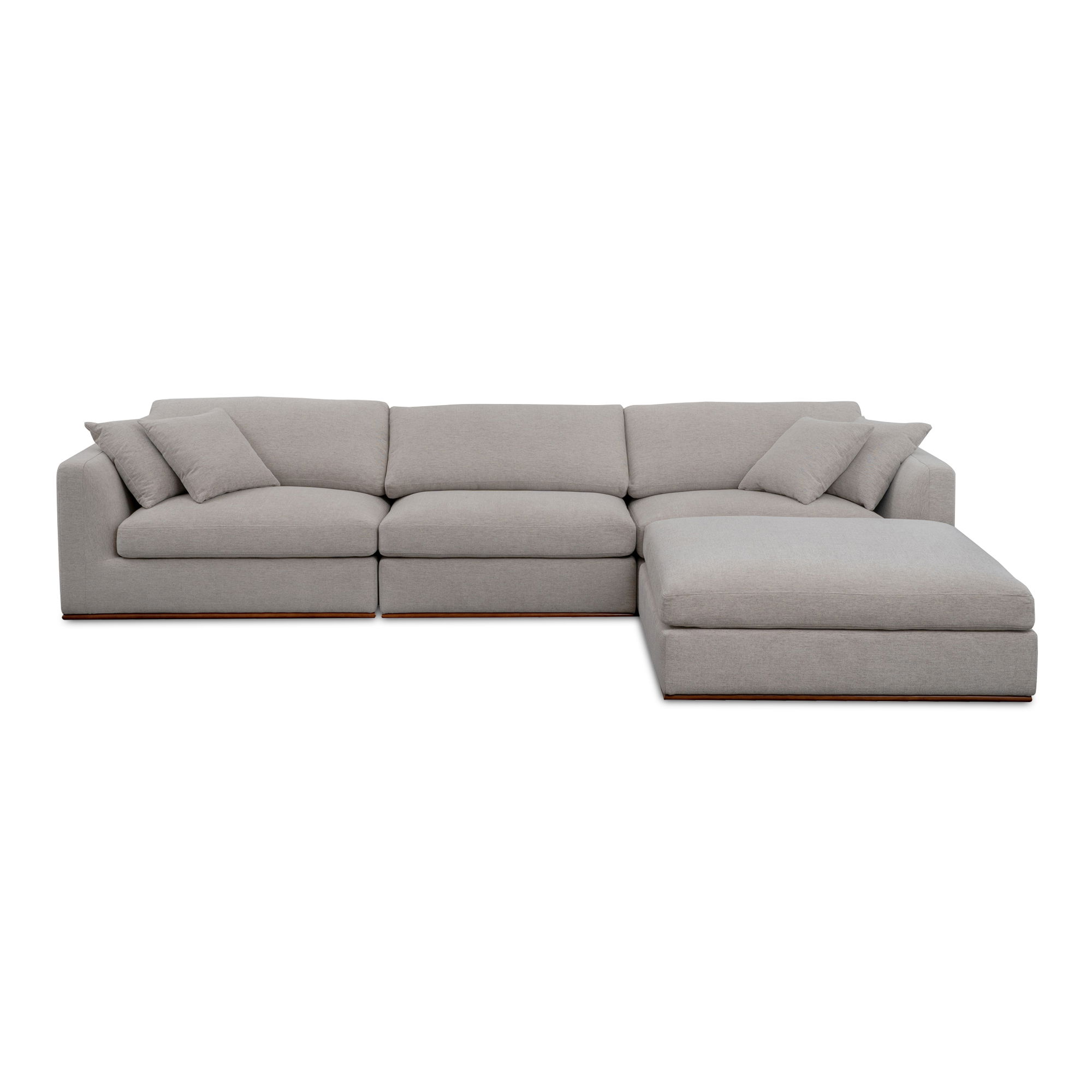 Rue Lounge Modular Sectional Flecked Grey large image 