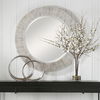 Repose Whitewash Round Mirror, by Uttermost, 36" width x 36" height x 1.3" depth thumbnail 2