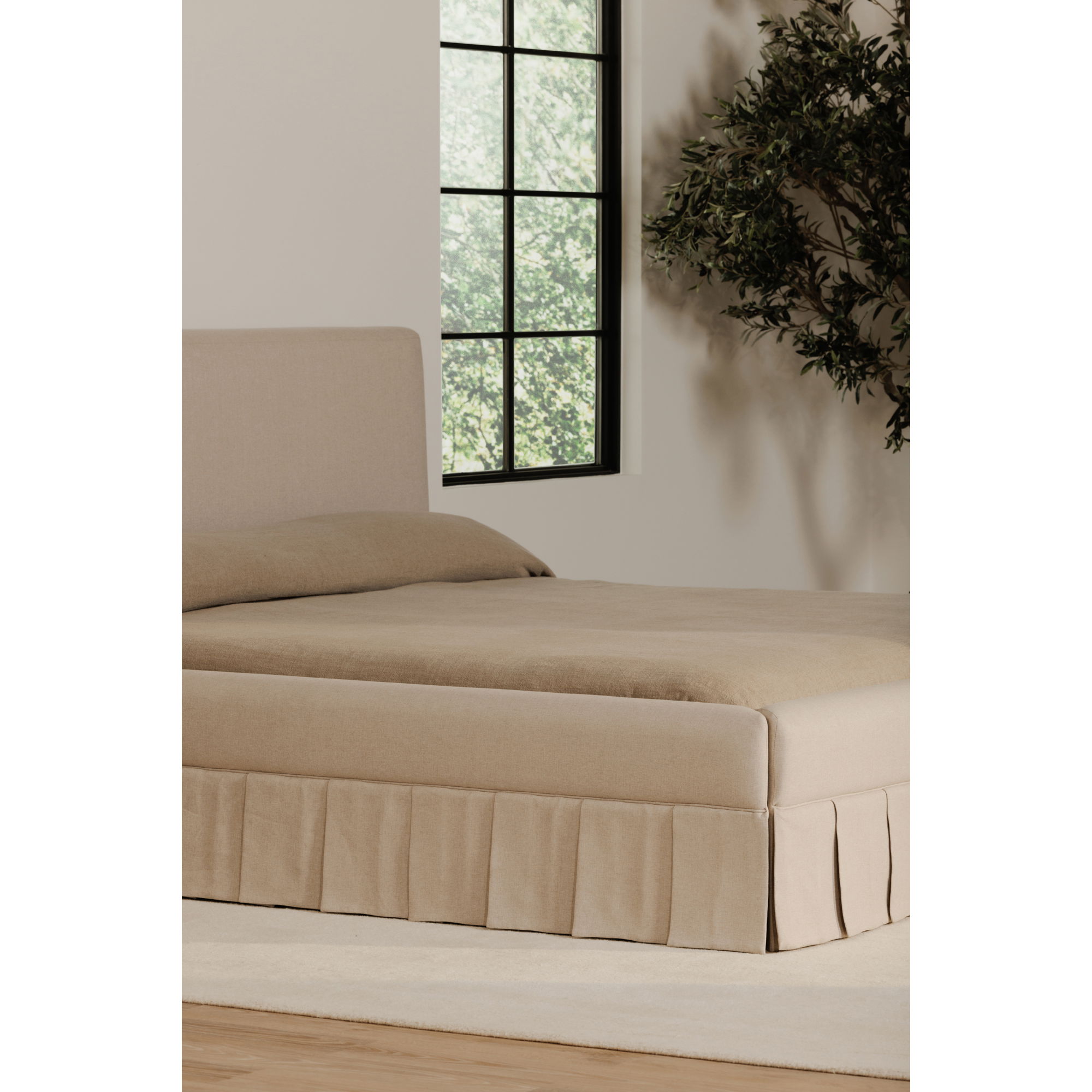 Maren Queen Bed Beige, by Moe's Home, 70" width x 45.3" height x 92" depth View 10