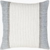 Linen Stripe Buttoned Accent Pillow Poly, Decorative Pillow by Surya, 20" length x 20" width thumbnail