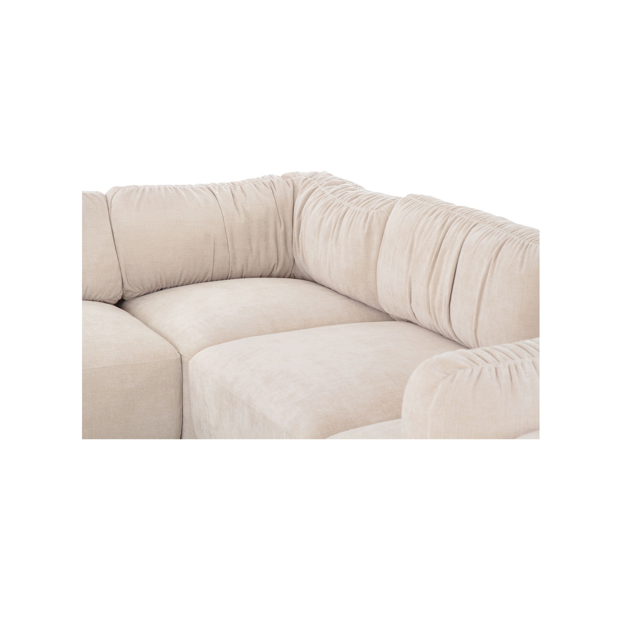 Matina Classic L Modular Sectional Oatmeal, Sectional Sofa by Moe's Home, 118" width x 30.7" height x 118" depth View 6