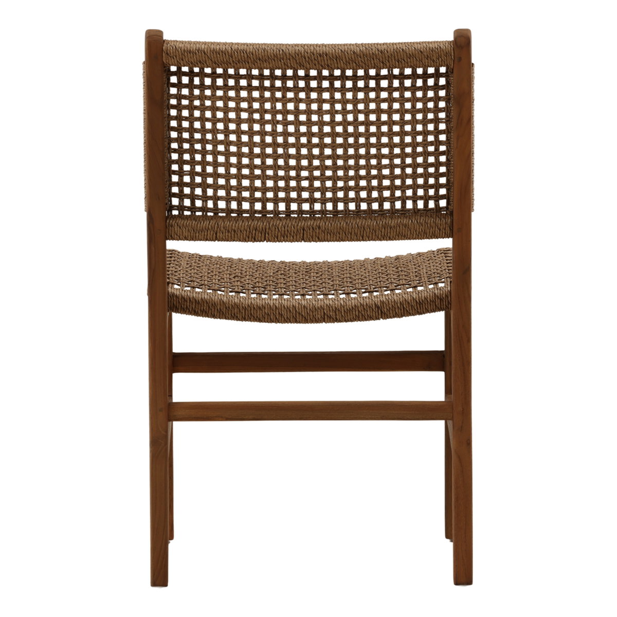 Dallas Outdoor Armless Dining Chair Light Brown, by Dovetail, 19.88" width x 33.66" height x 23.5" depth View 4